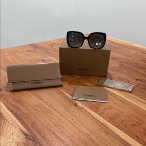 Burberry Black Sunglasses with Tan Case